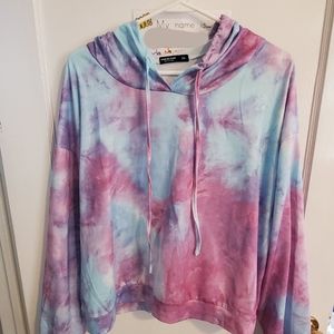 Tie Dye Cropped Hoodie